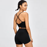 Thin Strap Crossing Beauty Back Yoga Sports Bra