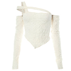 Retro Embossed Cutout Sling Top Sweet