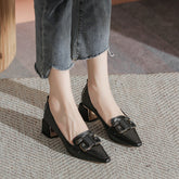 Women's Square Toe Medium-sized Mouth Autumn Soft