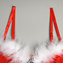 Weihnachtsoutfit, süßes Fellknäuel, Weihnachtskarnevalsjahr, Rock-Set mit T-Rücken