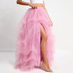 High End Catwalk Skirt Mesh Pettiskirt Birthday Photography Skirt Party Bridesmaid Dress Skirt