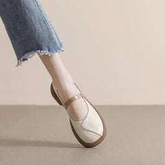 Damen Slip-on Low-Cut Runde Zehenpartie Weiche Sohle Heels