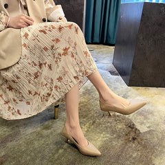 Unique Glamorous Women's With Black Soft Heels