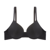 Einfache Basic-Unterwäsche mit weichen Bügeln, Push-up, kleine Brustgröße, übertriebener BH, rückenfreier Criss-Cross-BH, Höschen-Set
