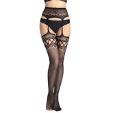 Dessous Schwarze Cutout-Strumpfhose
