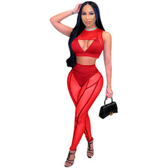 Mesh Two Piece Suit