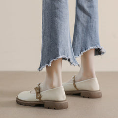 Women's French Style Bow Pearl Soft Pumps