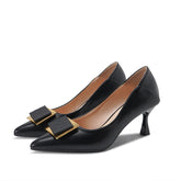 Women's Stiletto Autumn Korean Square Buckle Soft