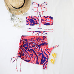 Bikini Three Piece Mesh Seperated Swimwear Swimwear Bikini