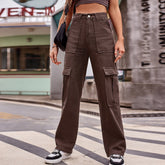 Trade Multi Pocket Cargohose Lockere, lässige Jeanshose