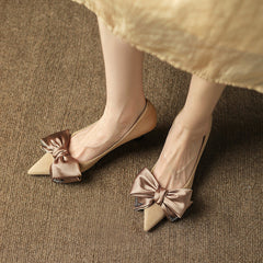 Women's Bowknot Autumn Authentic High Stiletto French