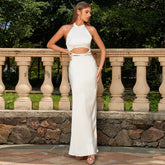 Robe Sweet Spicy à dos nu et découpes blanches amincissantes
