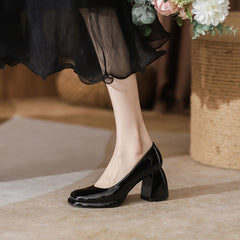 Damen Jane Shallow Mouth Klassische hohe runde Absätze