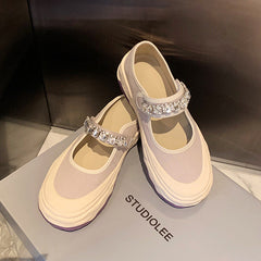 Women's Grape Mom Velcro Large Round Toe Pumps