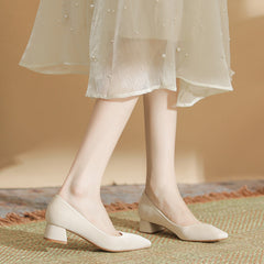 Damen Commuter High Soft Chunky Solid Color Heels