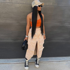 Personalized Pocket Elastic WaistbMulti Pocket Outdoor Skirt