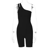 Solid Color Shoulder Slim Fit Hip Raise Sports Yoga Romper