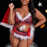 Plus Size Christmas Lingerie Three-Point Seduction Lingerie Suit