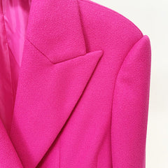 Star Slim Fit Bow Long Woolen Coat Woolen Coat