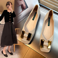 Damen Frühling Flache Weiche Sohle Pumps Dicke Herrenschuhe