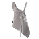 Manteau asymétrique irrégulier avec personnalité, coupe courte, haut à bretelles, gilet