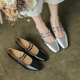 Mary Jane Heels im französischen Vintage-Stil mit quadratischer Zehenpartie