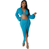 Suit Skirt Casual Long Sleeve Two Piece Suit