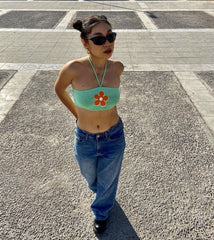 Retro High Street Trendy Straight Jeans Nischen-lose Hose mit hoher Taille