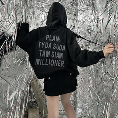 Pull à capuche à manches longues et poches en strass, tendance et décontracté, idéal pour tous les looks