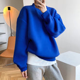 Pull en coton à mémoire de forme tendance, fin et ample, avec couche d'air