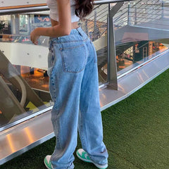 Wide Leg Jeans Trousers Loose Street High Waist Jeans