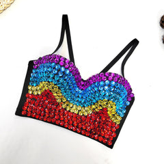 Colorful Crystals Tube Top