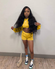 Street Hipster Solid Color Casual Set Two-Piece Set