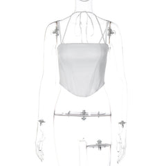 Solid Color Slim Fit Street Essential Tube Top with Strap