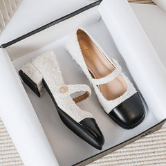 Women's Style Mary Jane Spring French Square