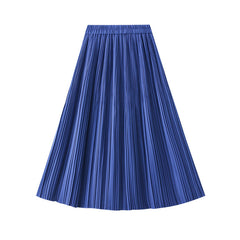 High Waist Pleated Skirt Korean Drape Young Slimming Skirt Pink
