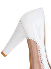 Chaussures à talons hauts rétro avec nœud papillon
