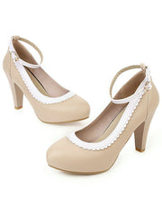 Retro High Heels mit Knöchelriemen