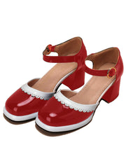 Retro High Heels mit Knöchelriemen