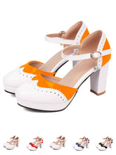 Mary Jane Patchwork High Heels