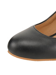 Chaussures Mary Jane à talons épais et nœud noir