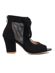 Sandales à talons hauts avec nœud en forme de bouche de poisson