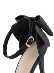 Retro Bow Point Toe Stiletto High Heels Shoes