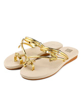 Sandales plates de plage papillon kaki