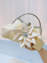 Sac fourre-tout vintage avec strass et fleurs 3D