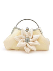 Sac fourre-tout vintage avec strass et fleurs 3D