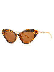 Lunettes de soleil vintage à monture géométrique et branches en alliage