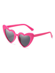 Vintage-Sonnenbrille mit Herzrahmen aus Metall