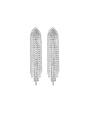 Boucle d'oreille rétro à pampilles en strass