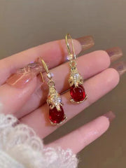 Boucles d'oreilles vintage en alliage avec motifs d'animaux